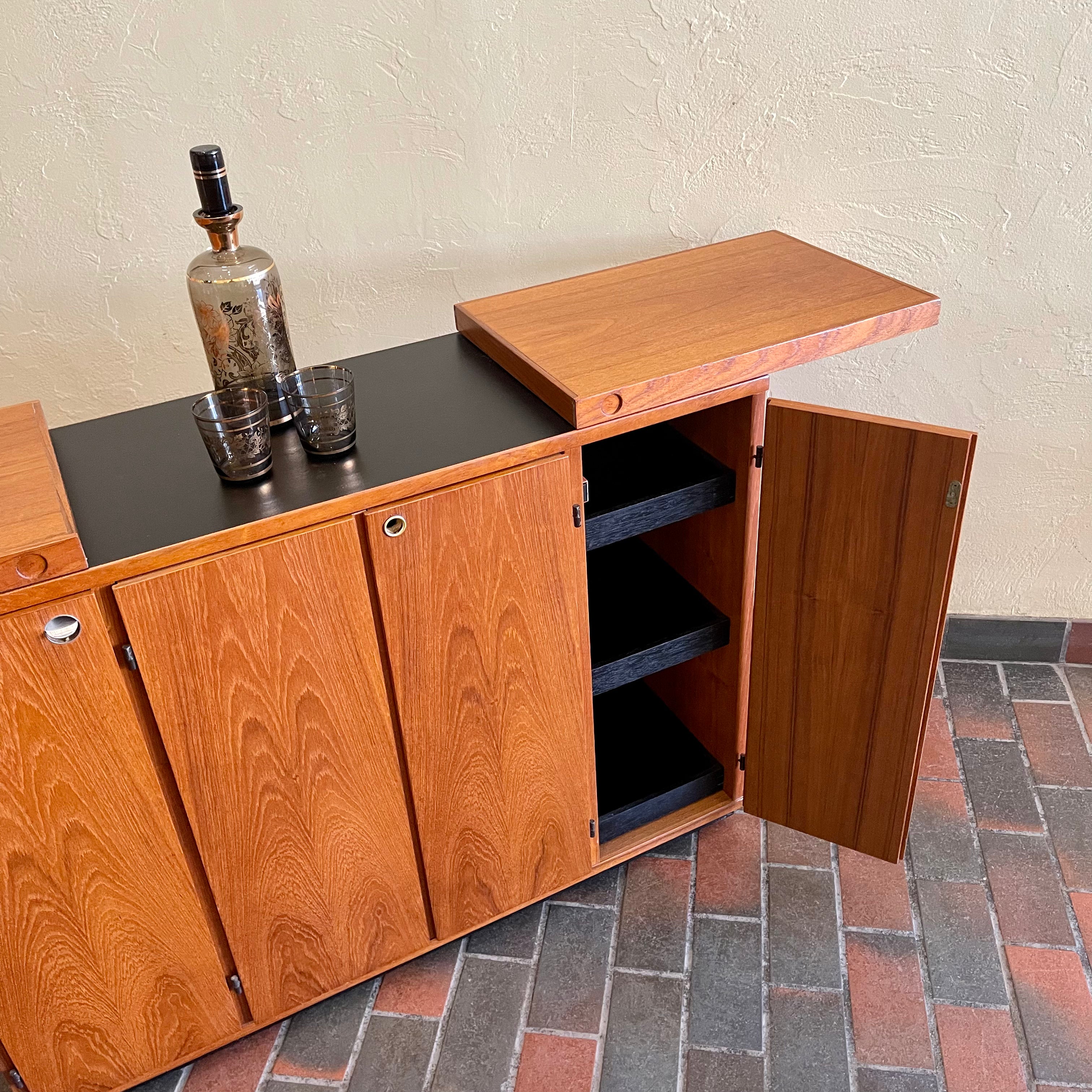 Mid-century Modern DYRLUND  Danish Teak Bar Drink's Cabinet | Mr. Mansfield Vintage