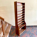 Vintage Walnut Display Bookshelf