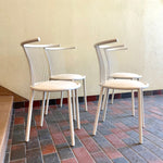 Load image into Gallery viewer, 1980s Postmodern White Enameled Metal Chairs