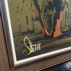 Vintage Spanish Art Scene Painting by STUART