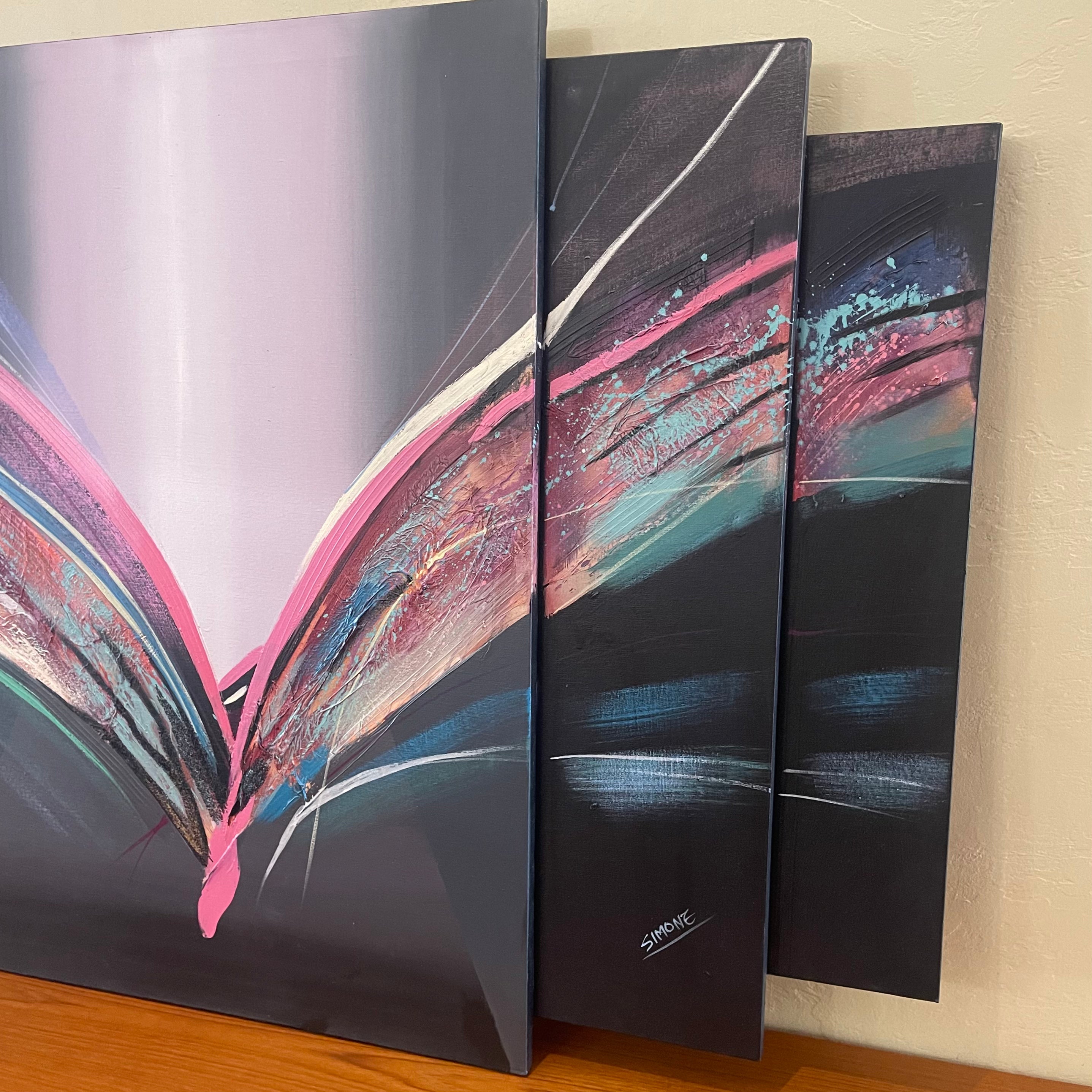 1980s Deco Style Vaporwave Painting