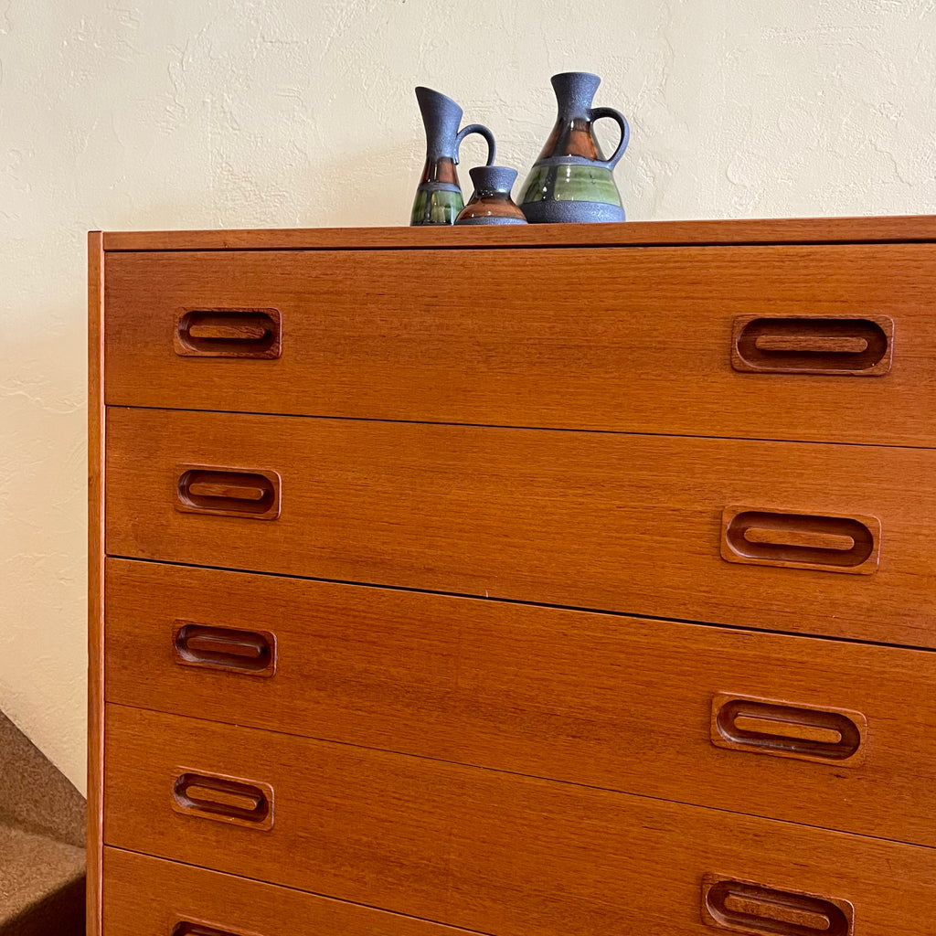 Midcentury DYRLUND Made in Denmark Highboy Dresser | Mr. Mansfield Vintage