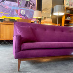 Load image into Gallery viewer, BARRYMORE Vintage Reupholstered Sofa with Purple Maharam Fabric
