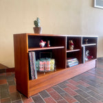 Load image into Gallery viewer, Midcentury Teak Book or Record Shelf with adjustable shelving | Mr. Mansfield Vintage 