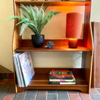 Vintage Walnut Display Bookshelf