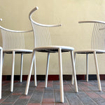 Load image into Gallery viewer, 1980s Postmodern White Enameled Metal Chairs