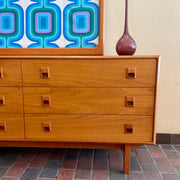 Mid-century Teak Six Drawer Dresser