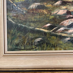 SOLD - Vintage Wilhelm Magnussen Raade Painting of River and Mountains