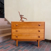 Mid-century Teak Three Drawer Dresser