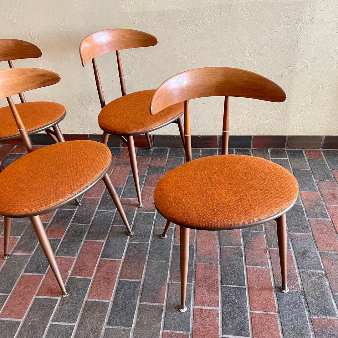 Set Of Four Mid-century Dining Chairs