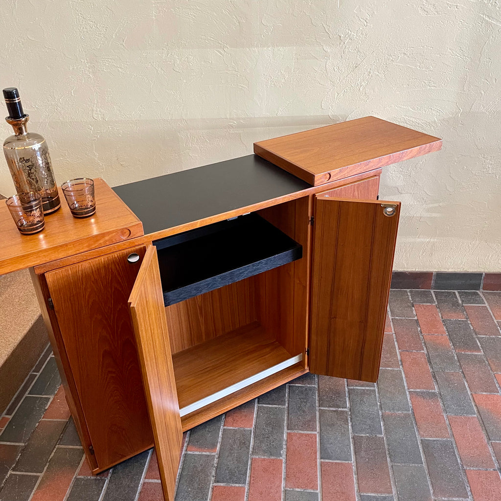 Mid-century Modern DYRLUND  Danish Teak Bar Drink's Cabinet | Mr. Mansfield Vintage