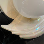 Two Opalescent VITREX Ceramic 80s DECO Table Lamps - Mr. Mansfield Vintage