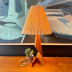 Mid Century Modern Teak Zig Zag Table Lamp | Mr. Mansfield Vintage