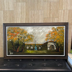 Load image into Gallery viewer, Vintage Spanish Art Scene Painting by STUART