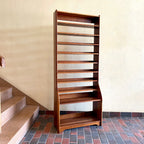Vintage Walnut Display Bookshelf