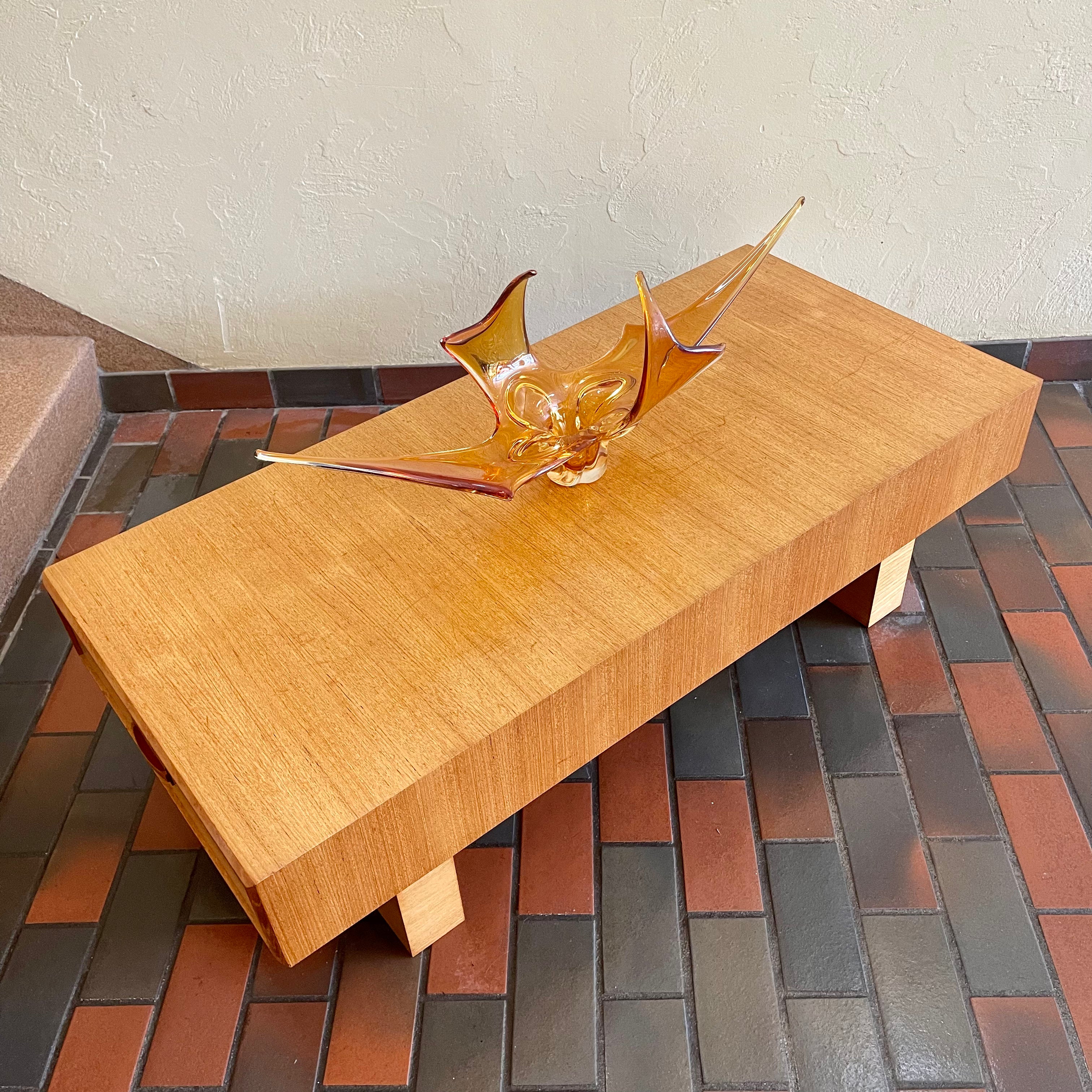 Mid Century Modern Teak Cocktail Table by RS Associates 2 Drawers