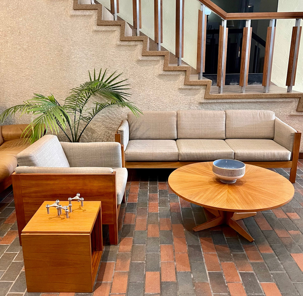 Teak Open Back Sofa Set
