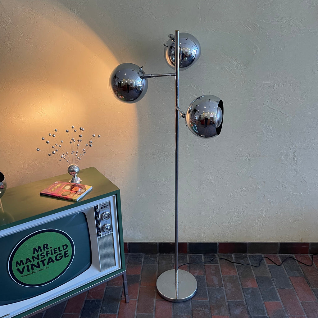 Space Age Sonneman Chrome Eyeball Lamp