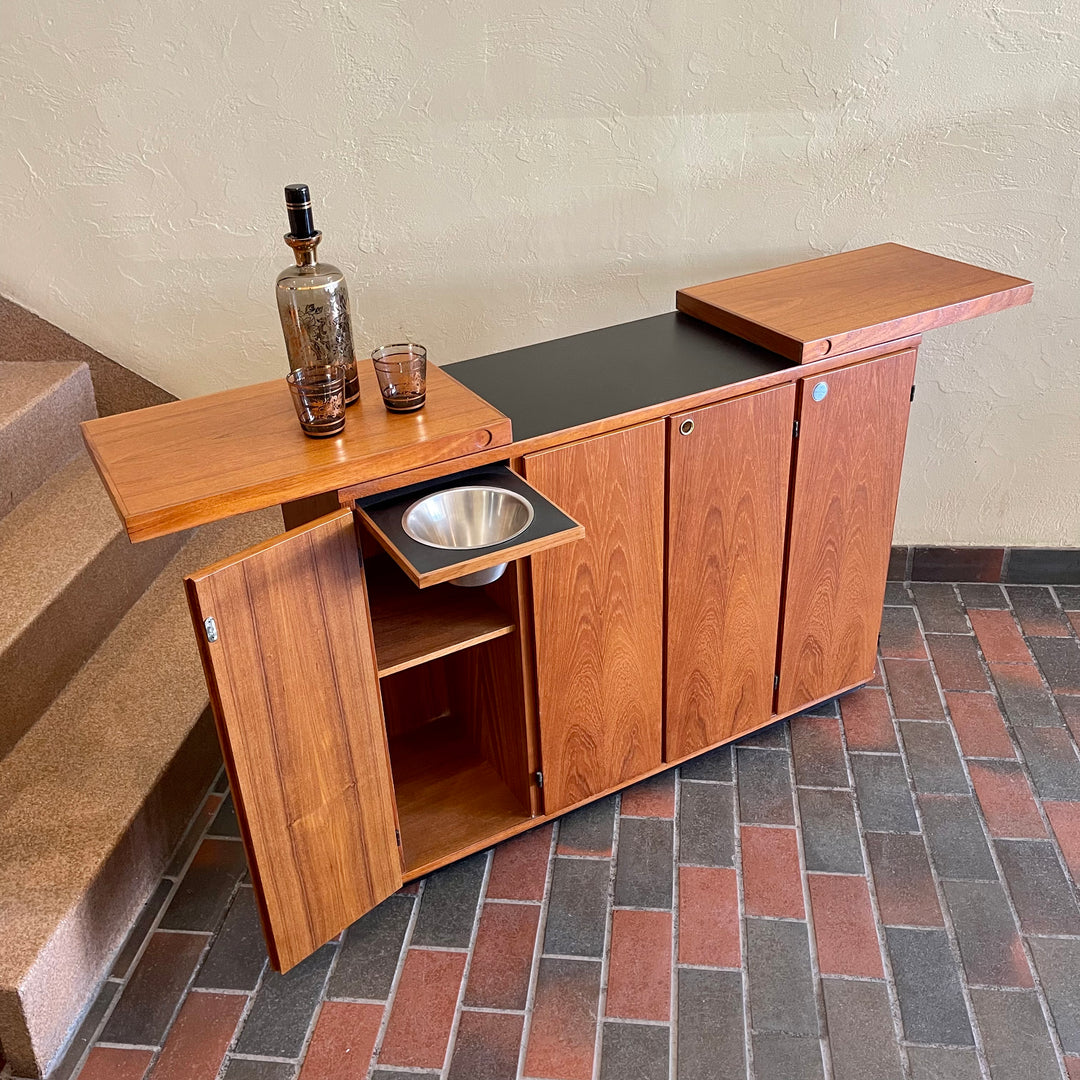 Mid-century Modern DYRLUND  Danish Teak Bar Drink's Cabinet | Mr. Mansfield Vintage