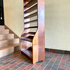 Vintage Walnut Display Bookshelf