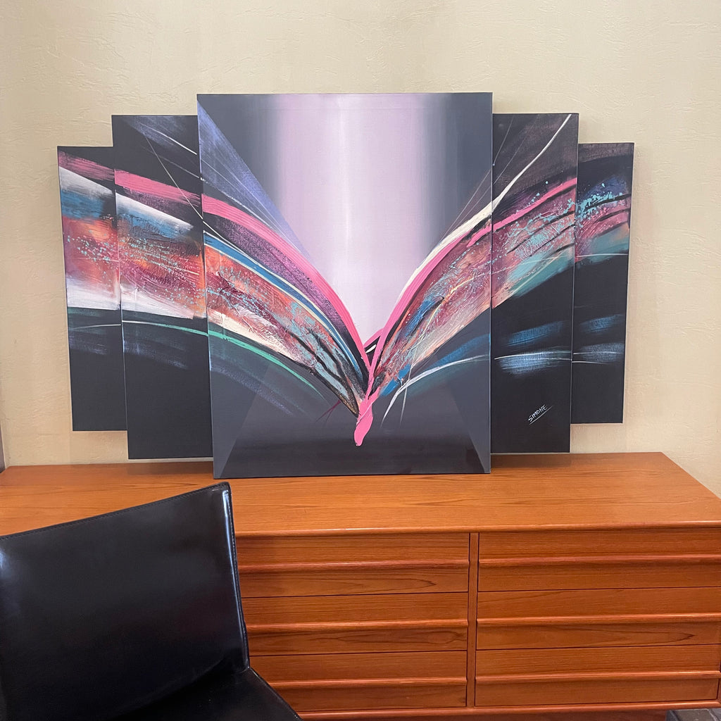 1980s Deco Style Vaporwave Painting