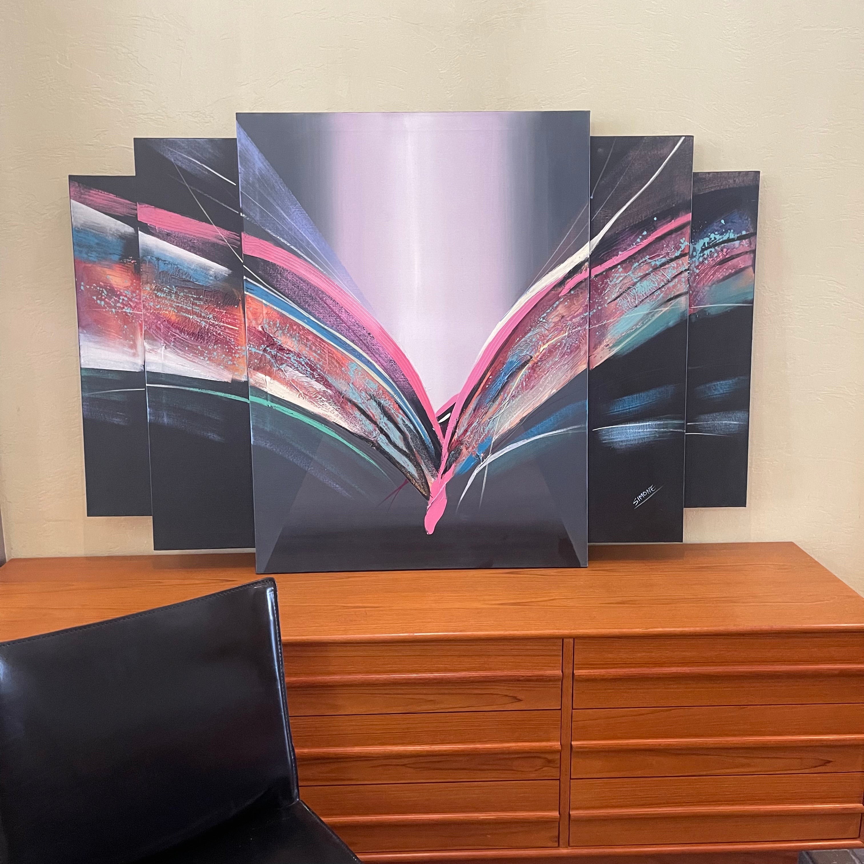 1980s Deco Style Vaporwave Painting