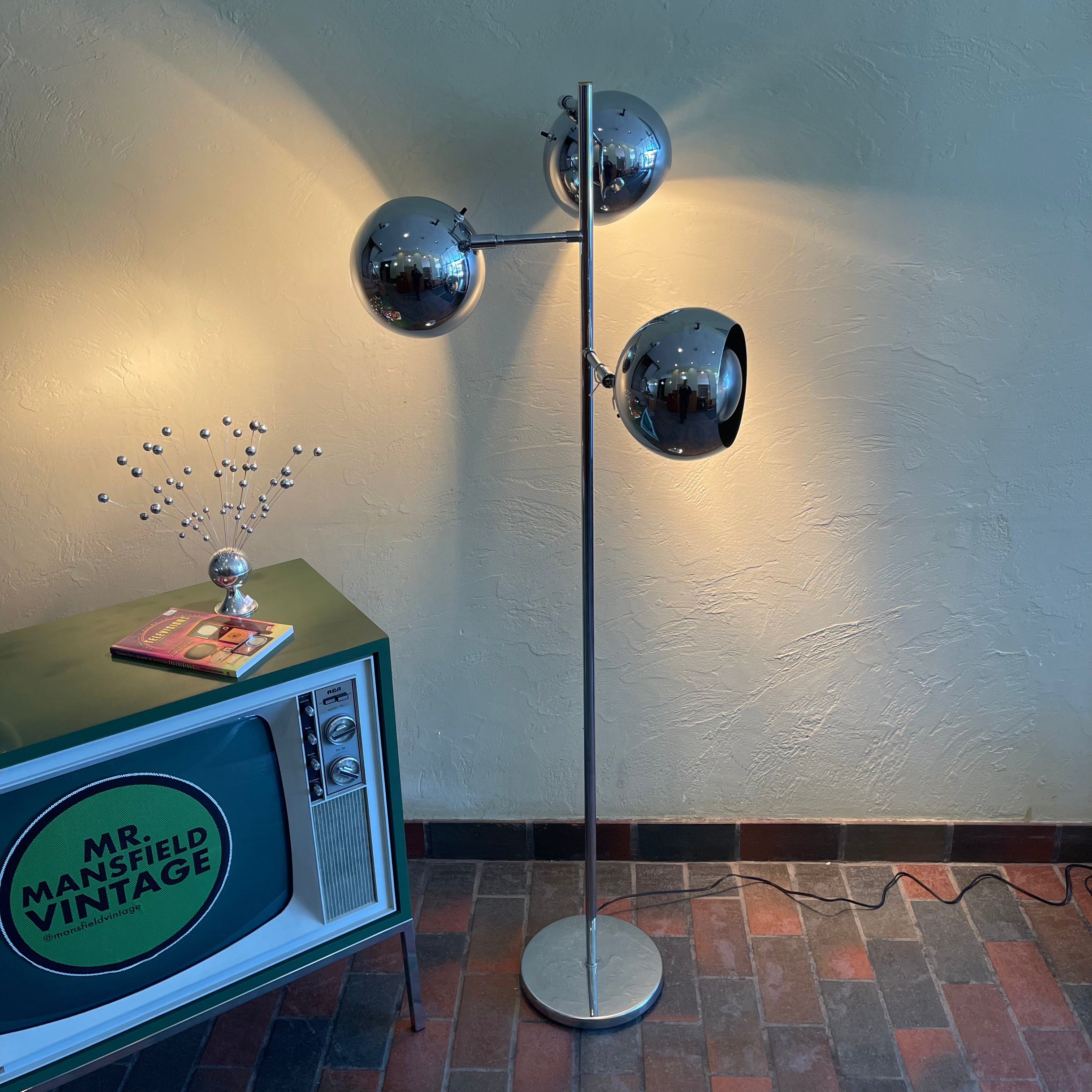 Space Age Sonneman Chrome Eyeball Lamp