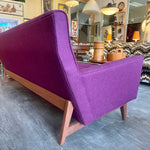 Load image into Gallery viewer, BARRYMORE Vintage Reupholstered Sofa with Purple Maharam Fabric