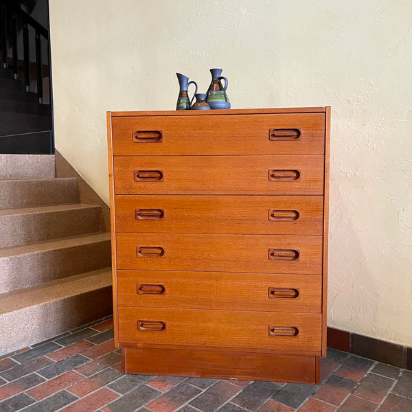 Midcentury DYRLUND Made in Denmark Highboy Dresser | Mr. Mansfield Vintage