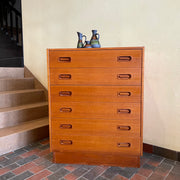 Midcentury DYRLUND Made in Denmark Highboy Dresser | Mr. Mansfield Vintage
