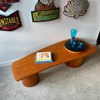Mid-Century RS Associates Teak Martini Coffee Table. Measurements: L59.5", D23.5",  H17"