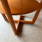Sculptural leg detail on vintage teak side table