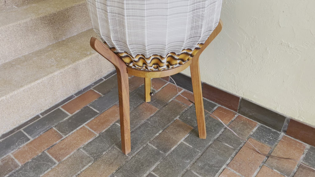 1960s Danish Teak Tripod Pod Floor Lamp