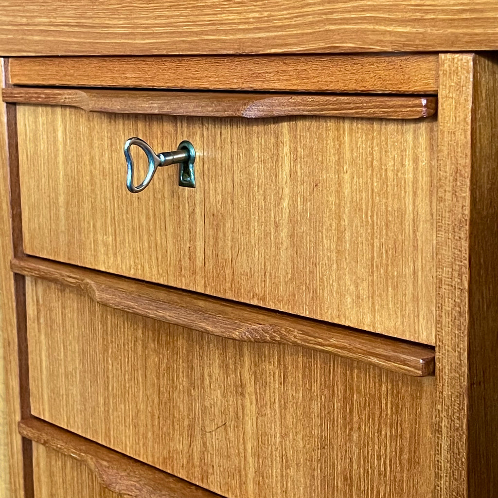 Teak Finished Back Desk Made in Denmark 