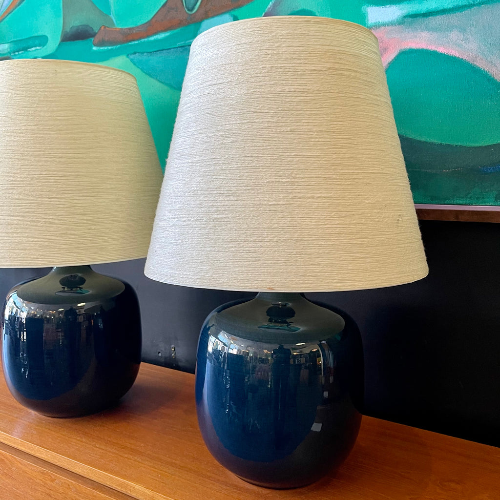Vintage Lapis Blue LOTTE Lamps - Mr. Mansfield Vintage