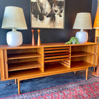Tambour Door Teak Credenza by Jens H. Quistgaard for LOVIG