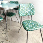 1950s Flower Pattern Turquoise Table + Chair Set - Mr. Mansfield Vintage