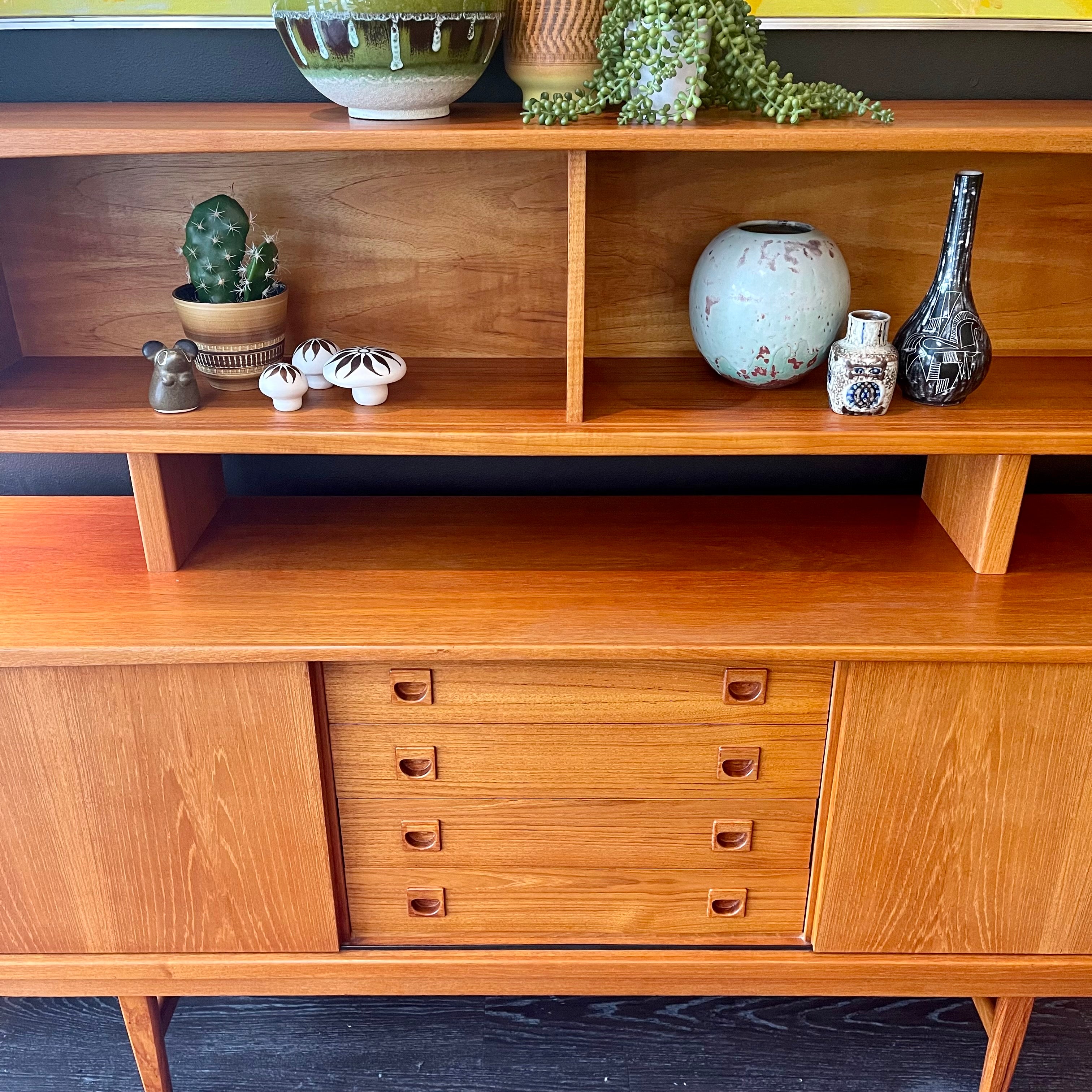 Teak Credenza with Hutch - Mr. Mansfield Vintage