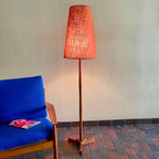 Solid Teak Floor Lamp Mr. Mansfield Vintage