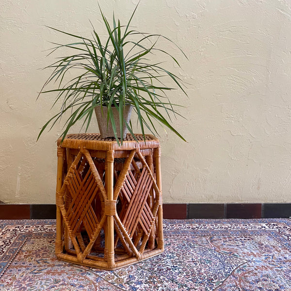 Vintage Wicker Nesting Table