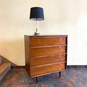 Vintage Walnut Tallboy Dresser