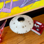 1950s Atomic  Starburst Pattern Fiberglass Table Lamp