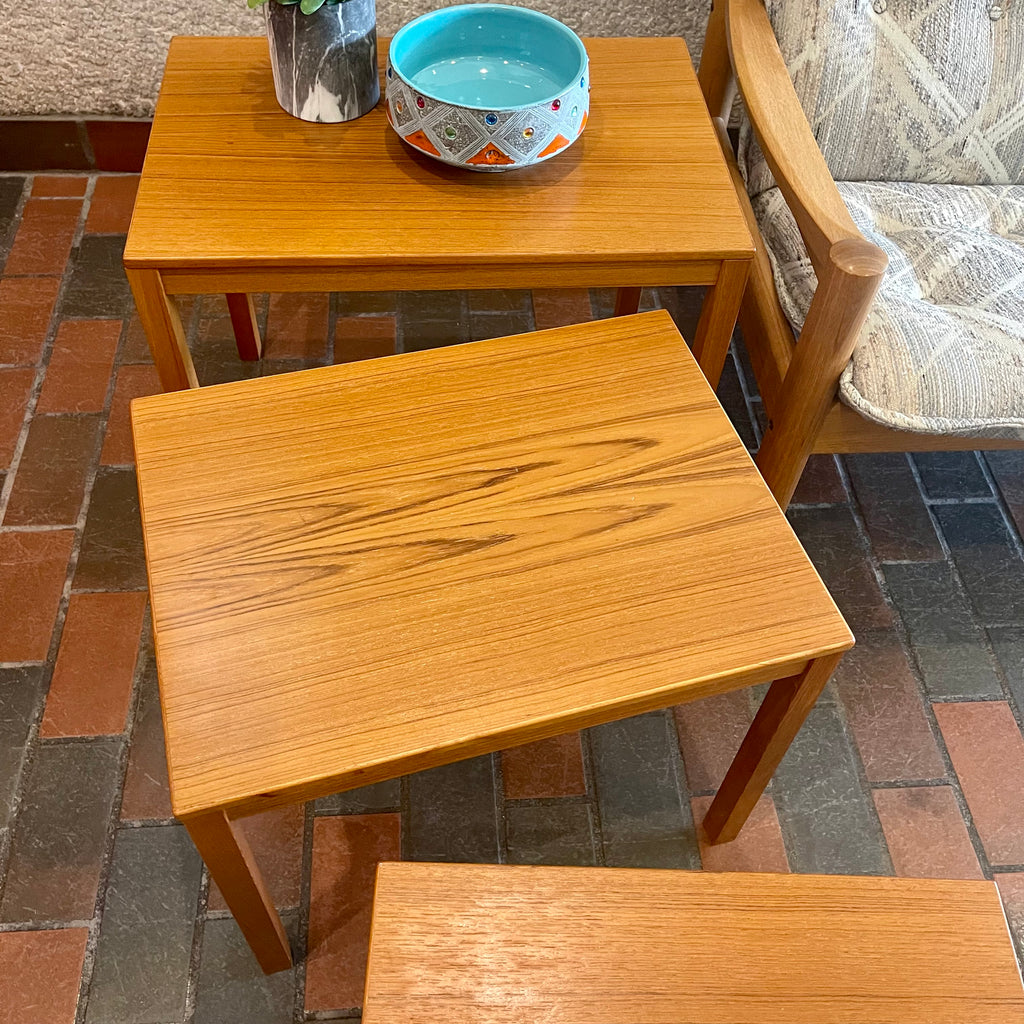 Teak Nesting Tables by Bent Silberg - Mr. Mansfield Vintage
