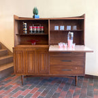 Front view of Broyhill Premier Sculptra credenza and hutch