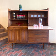Vintage Broyhill Sculptra Credenza and Hutch
