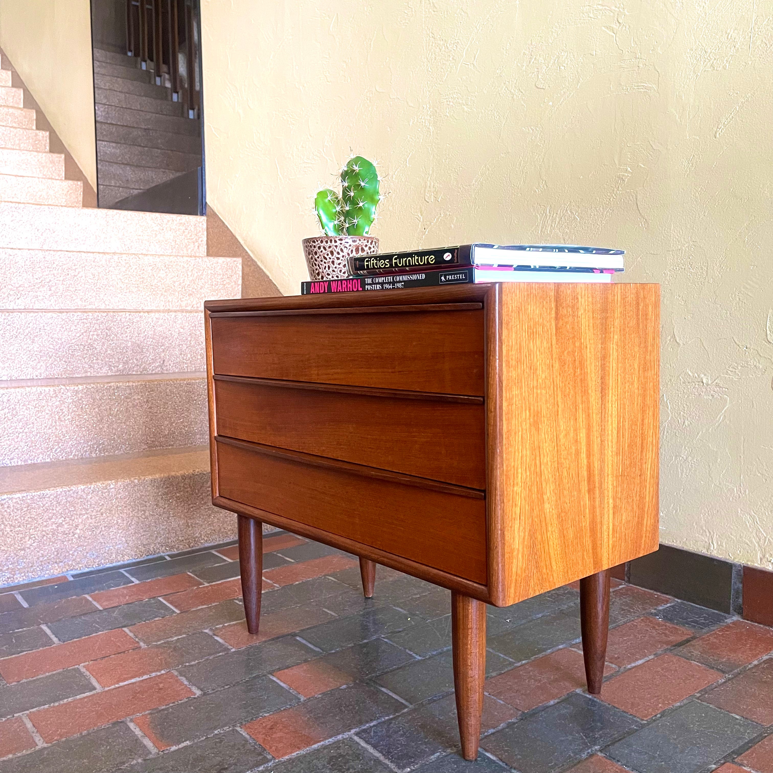 Teak Three Drawer Chest of Drawers - Mr. Mansfield Vintage