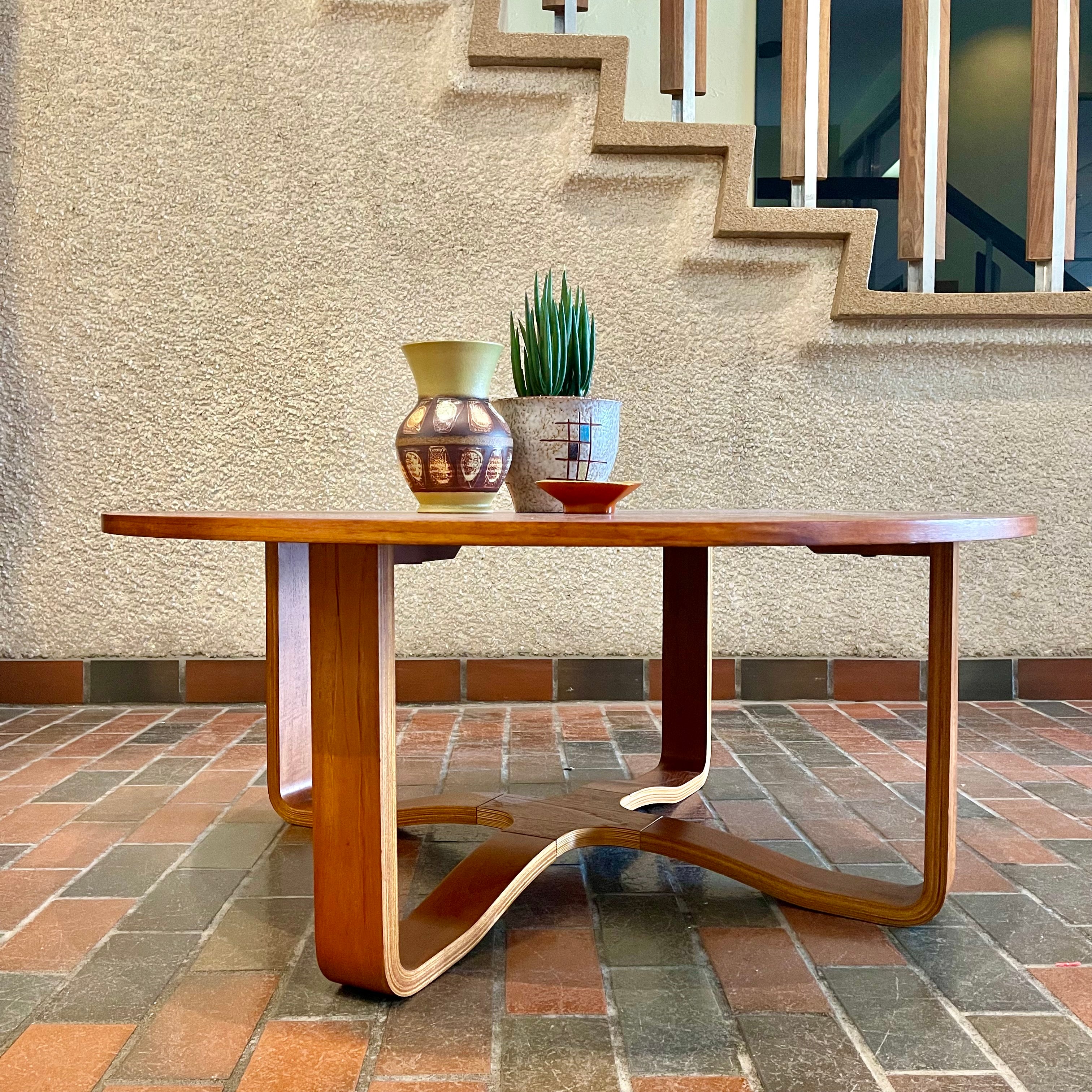 Westnofa Mid Century Teak Round Coffee Table - Mr. Mansfield Vintage