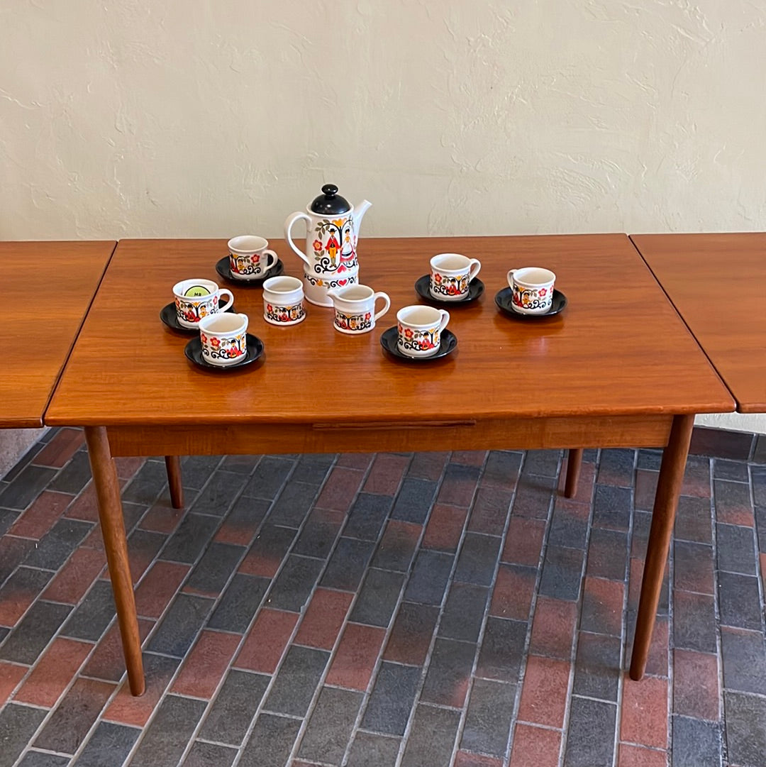 Midcentury Teak Expanding Dining Table