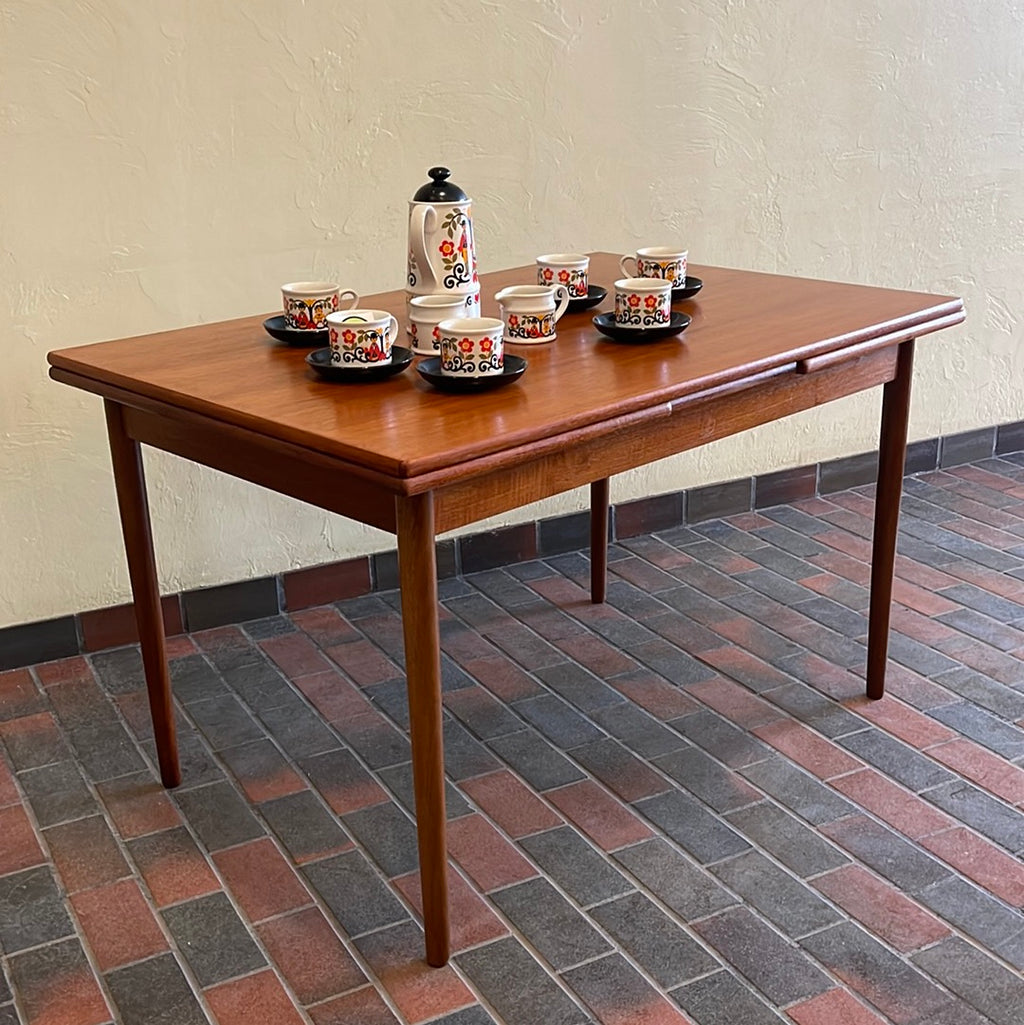Midcentury Teak Expanding Dining Table