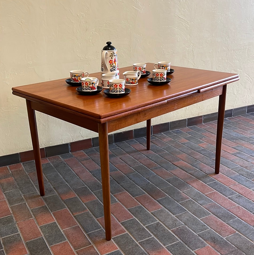 Midcentury Teak Expanding Dining Table